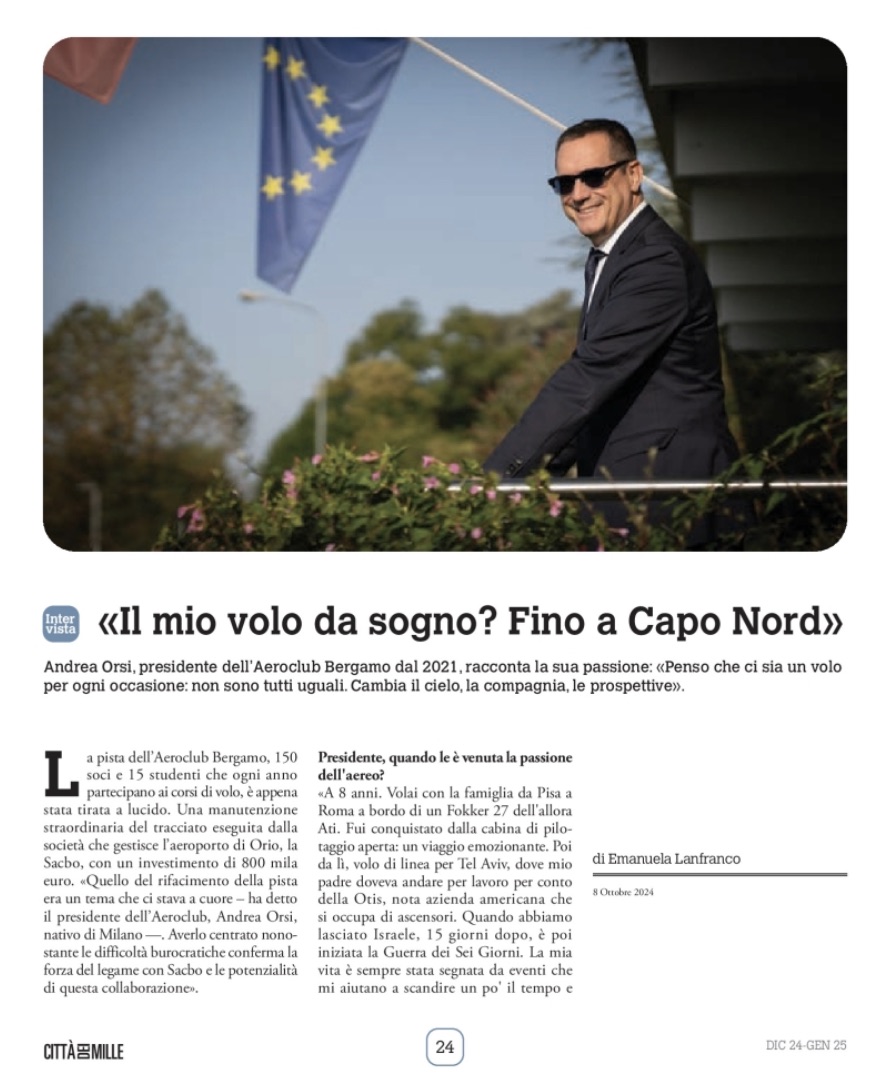 La passione del volo vista con gli occhi del Presidente